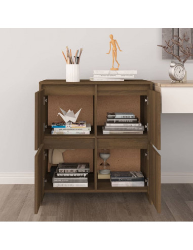 Credenze 2 pz Rovere Marrone 70x41x75 cm in Truciolato