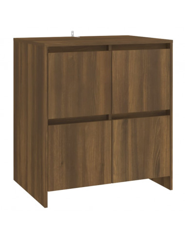 Credenza Rovere Marrone 70x41x75 cm in Truciolato
