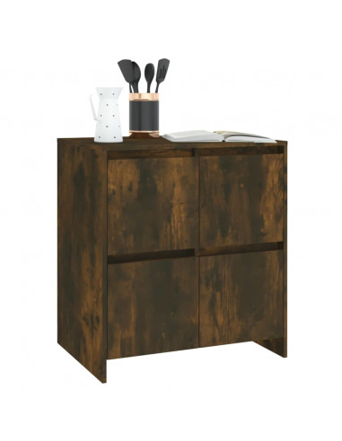 Credenze 2 pz Rovere Fumo 70x41x75 cm in Truciolato