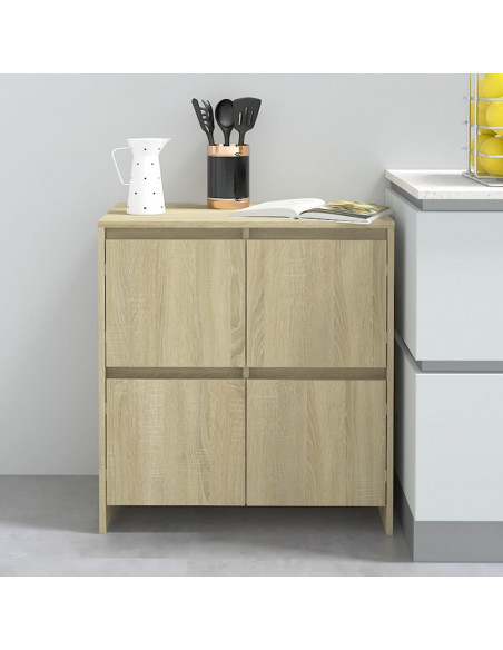 Credenze 2 pz Rovere Sonoma 70x41x75 cm in Truciolato