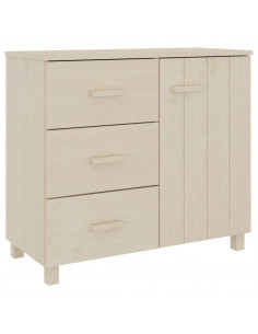 Credenza HAMAR Miele 90x40x80 cm in Legno Massello di Pino 2