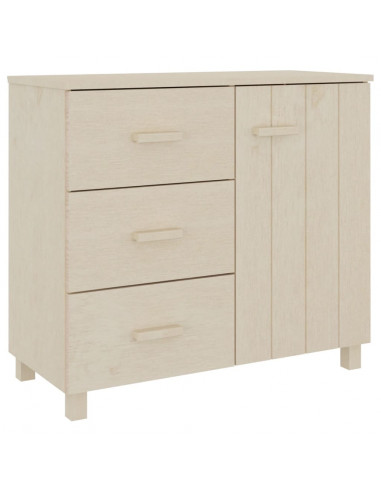 Credenza HAMAR Miele 90x40x80 cm in Legno Massello di Pino