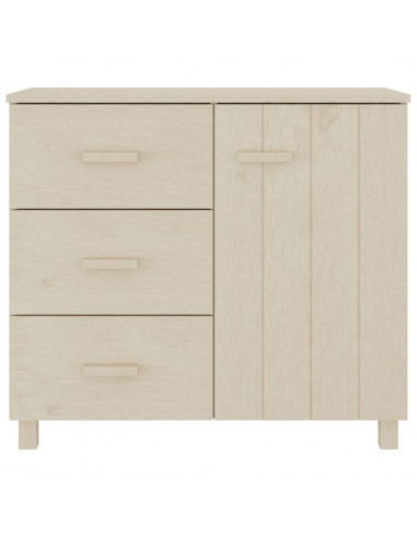 Credenza HAMAR Miele 90x40x80 cm in Legno Massello di Pino