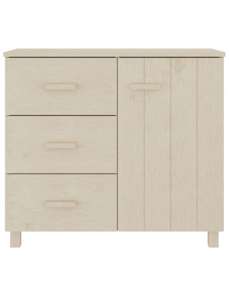 Credenza HAMAR Miele 90x40x80 cm in Legno Massello di Pino