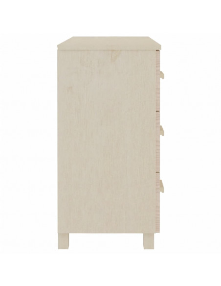 Credenza HAMAR Miele 90x40x80 cm in Legno Massello di Pino