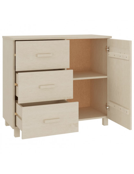 Credenza HAMAR Miele 90x40x80 cm in Legno Massello di Pino