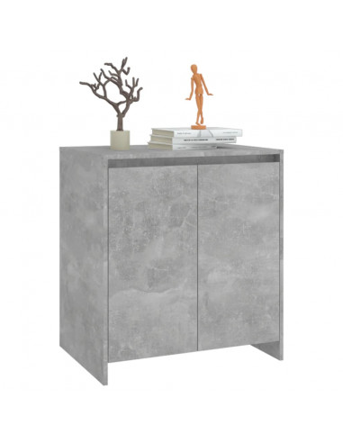 Credenza Grigio Cemento 70x41x75 cm in Legno Multistrato