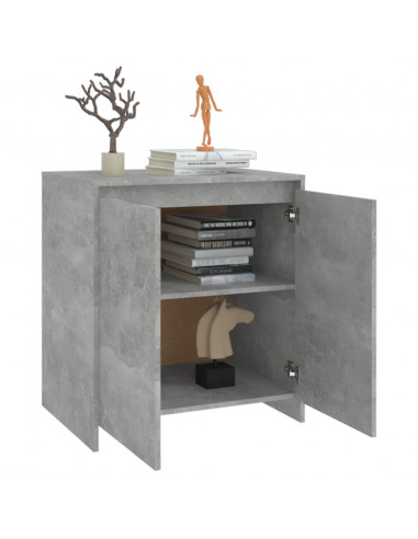 Credenza Grigio Cemento 70x41x75 cm in Legno Multistrato