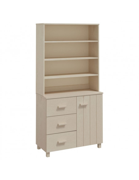 Credenza HAMAR in Legno Massello di Pino Marrone