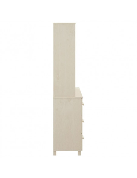 Credenza HAMAR in Legno Massello di Pino Marrone