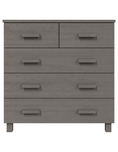 Credenza HAMAR Grigio Chiaro 79x40x80 cm Legno Massello di Pino