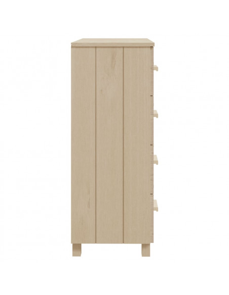 Credenza HAMAR Miele 79x40x103,5 cm in Legno Massello di Pino