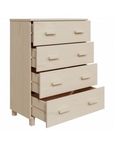 Credenza HAMAR Miele 79x40x103,5 cm in Legno Massello di Pino