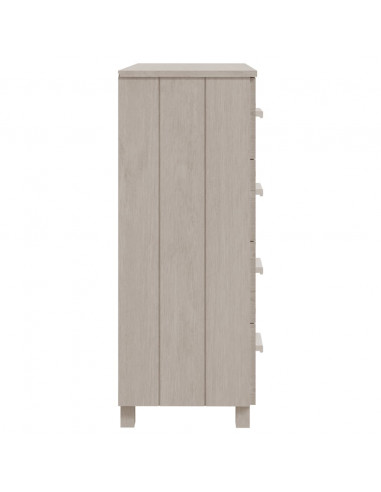 Credenza HAMAR Bianca 79x40x103,5 cm in Legno Massello di Pino