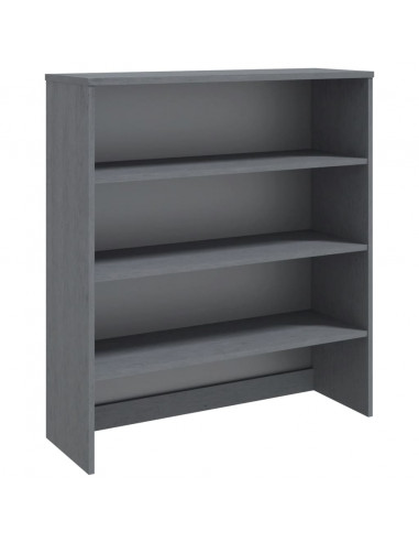 Piano Credenza HAMAR Grigio Scuro 90x30x100 cm Legno di Pino