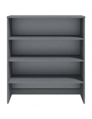 Piano Credenza HAMAR Grigio Scuro 90x30x100 cm Legno di Pino