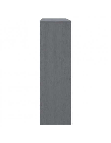 Piano Credenza HAMAR Grigio Scuro 90x30x100 cm Legno di Pino