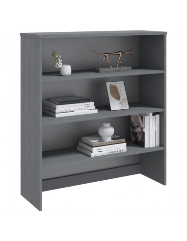 Piano Credenza HAMAR Grigio Scuro 90x30x100 cm Legno di Pino