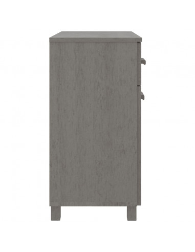 Credenza HAMAR Grigio Chiaro 79x40x80 cm Legno Massello di Pino