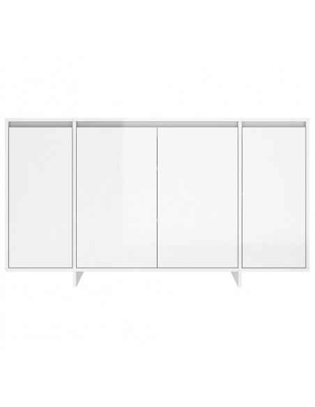 Credenza Bianco Lucido 135x41x75 cm in Truciolato