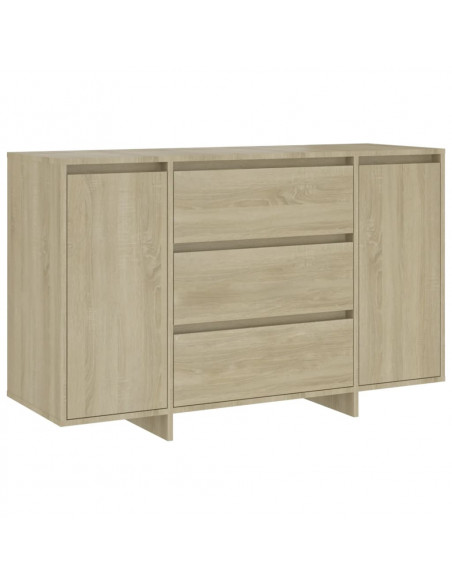 Credenza con 3 Cassetti Rovere Sonoma 120x41x75cm in Truciolato