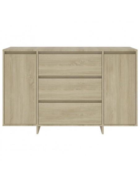 Credenza con 3 Cassetti Rovere Sonoma 120x41x75cm in Truciolato