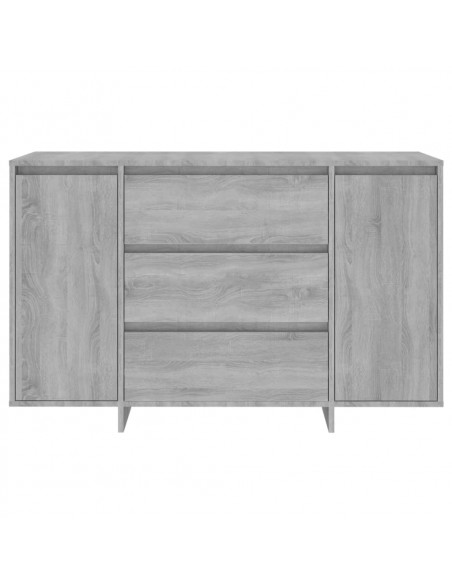Credenza con 3 Cassetti Grigio Sonoma 120x41x75cm in Truciolato
