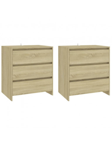 Credenze 3 pz Rovere Sonoma in Legno Multistrato