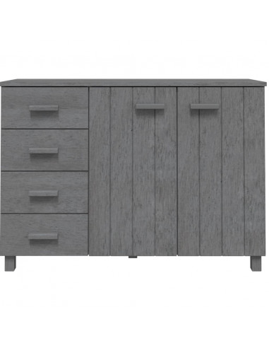 Credenza HAMAR Grigio Scuro 113x40x80 cm Legno Massello di Pino