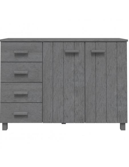Credenza HAMAR Grigio Scuro 113x40x80 cm Legno Massello di Pino