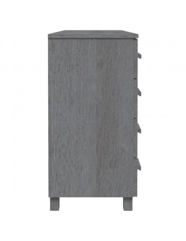 Credenza HAMAR Grigio Scuro 113x40x80 cm Legno Massello di Pino