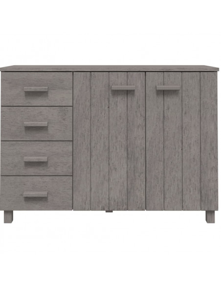 Credenza HAMAR Grigio Chiaro 113x40x80cm Legno Massello di Pino
