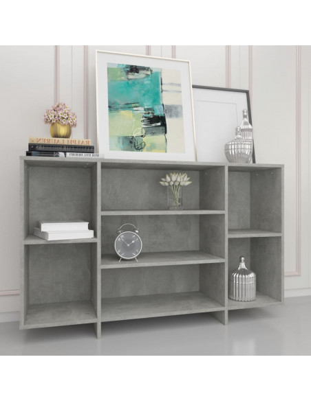 Credenza Grigio Cemento 120x30x75 cm in Truciolato