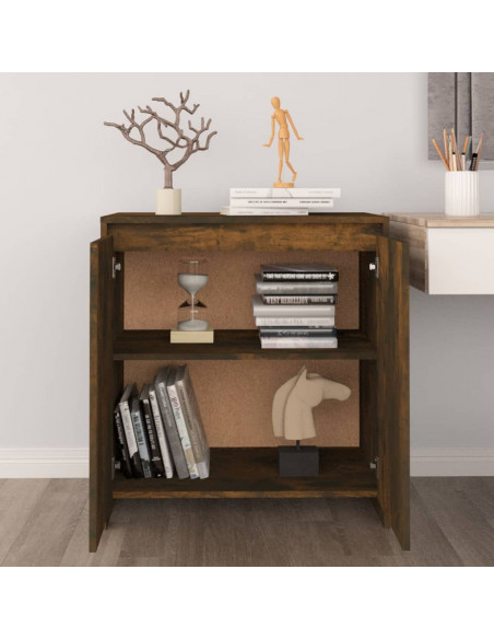 Credenza Rovere Fumo 70x41x75 cm in Legno Multistrato