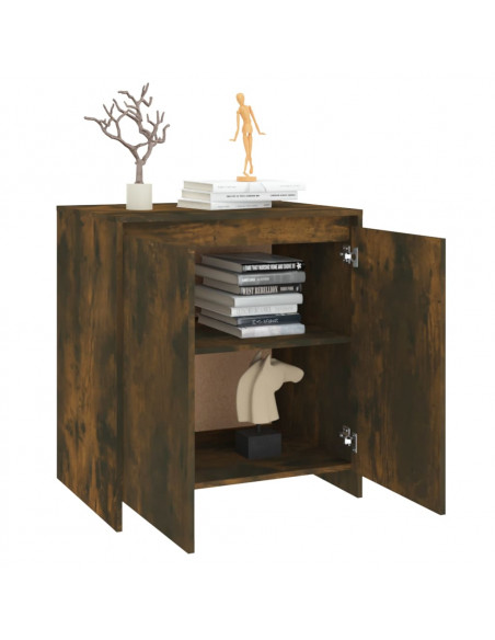 Credenza Rovere Fumo 70x41x75 cm in Legno Multistrato
