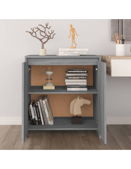 Credenza Grigio Sonoma 70x41x75 cm in Legno Multistrato