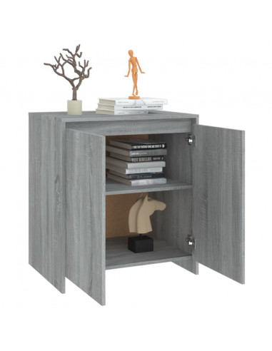 Credenza Grigio Sonoma 70x41x75 cm in Legno Multistrato
