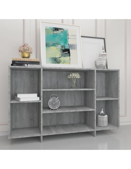 Credenza Grigio Sonoma 120x30x75 cm in Truciolato