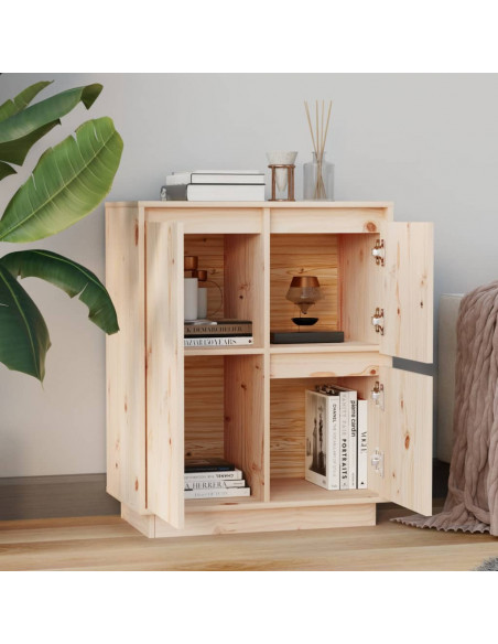Credenza 60x34x75 cm in Legno Massello di Pino