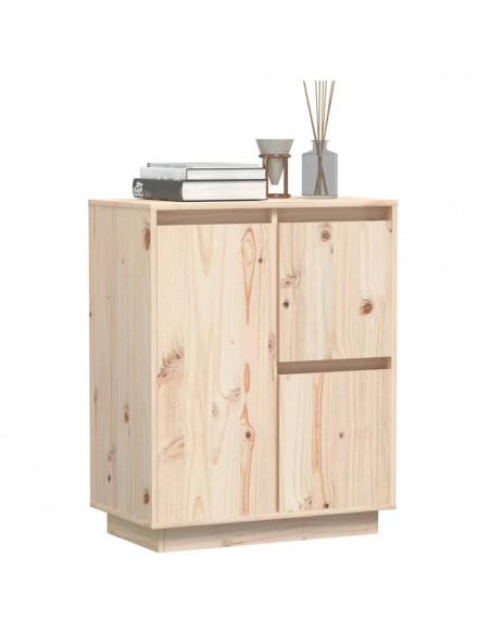 Credenza 60x34x75 cm in Legno Massello di Pino