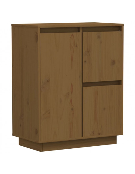 Credenza Marrone Miele 60x34x75 cm in Legno Massello di Pino