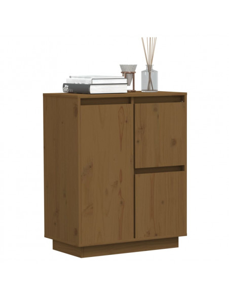 Credenza Marrone Miele 60x34x75 cm in Legno Massello di Pino