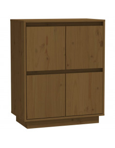 Credenza Marrone Miele 60x34x75 cm in Legno Massello di Pino 2