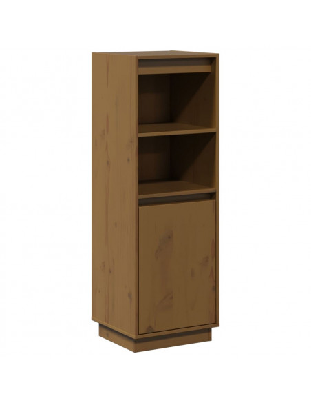 Credenza Marrone Miele 37x34x110 cm in Legno Massello di Pino