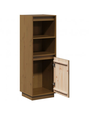 Credenza Marrone Miele 37x34x110 cm in Legno Massello di Pino