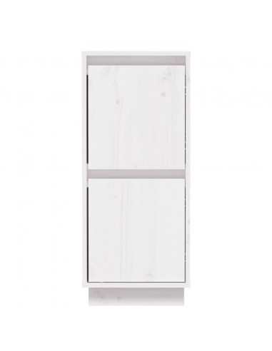 Credenza Bianca 31,5x34x75 cm in Legno Massello di Pino