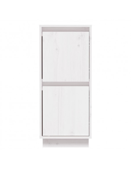 Credenza Bianca 31,5x34x75 cm in Legno Massello di Pino