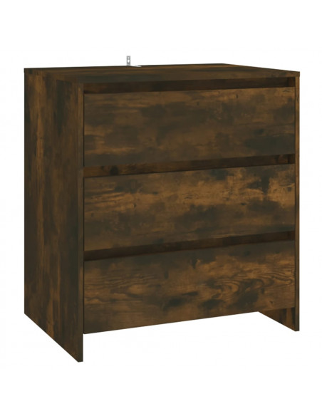 Credenze 3 pz Rovere Fumo in Legno Multistrato