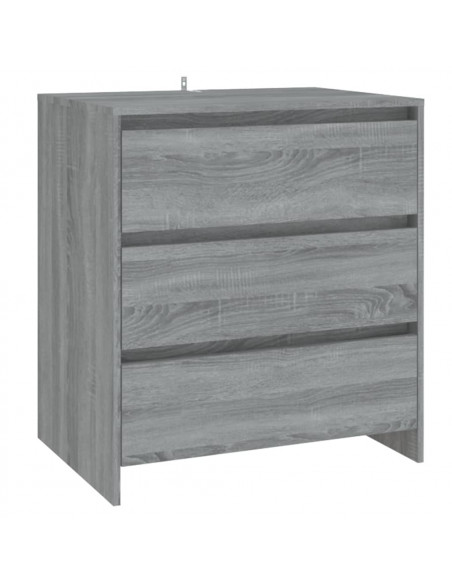 Credenze 3 pz Grigio Sonoma in Legno Multistrato