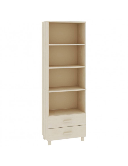 Credenza HAMAR Miele 60x35x180 cm in Legno Massello di Pino